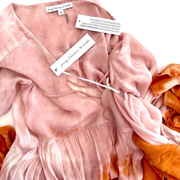 Beautiful Dress in Chiffon - By Young, Broke & Fabulous - L - NWT - Tie Dyed - Picture 7 of 12